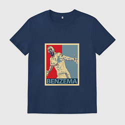 Футболка хлопковая мужская Madrid - Benzema, цвет: тёмно-синий