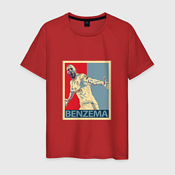 Футболка хлопковая мужская Madrid - Benzema, цвет: красный