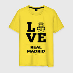 Футболка хлопковая мужская Real Madrid Love Классика, цвет: желтый