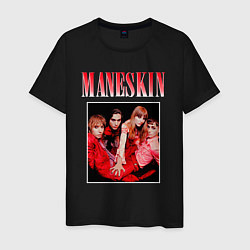 Футболка хлопковая мужская MANESKIN МОНЭСКИН, цвет: черный