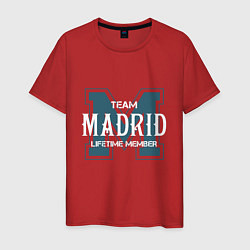 Футболка хлопковая мужская Team Madrid, цвет: красный