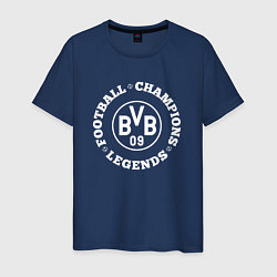 Футболка хлопковая мужская Borussia Чемпионы Легенды, цвет: тёмно-синий