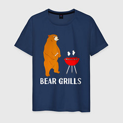 Футболка хлопковая мужская Bear Grills Беар Гриллс, цвет: тёмно-синий