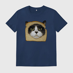 Футболка хлопковая мужская Котохлебинг, цвет: тёмно-синий