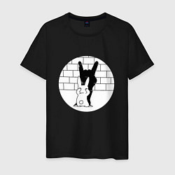 Футболка хлопковая мужская Зайчик и его Тень Rabbit Shadow, цвет: черный
