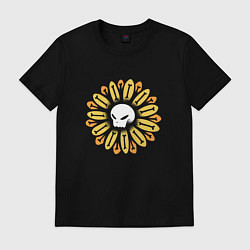 Футболка хлопковая мужская Череп Подсолнух Sunflower Skull, цвет: черный