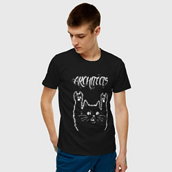 Футболка хлопковая мужская Architects Рок кот, цвет: черный — фото 2