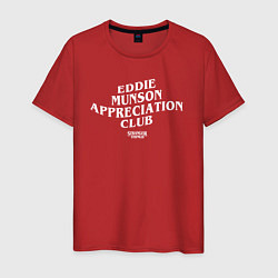 Футболка хлопковая мужская Eddie Munson Appreciation Club, цвет: красный