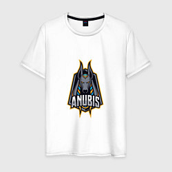 Футболка хлопковая мужская God Anubis, цвет: белый