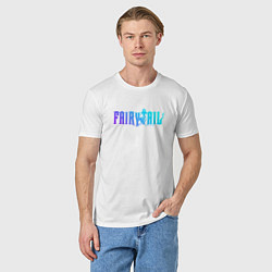 Футболка хлопковая мужская FAIRY TAIL NEON, цвет: белый — фото 2