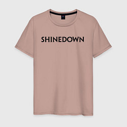 Футболка хлопковая мужская Shinedown лого, цвет: пыльно-розовый