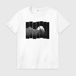 Футболка хлопковая мужская Любовная история медведей, цвет: белый