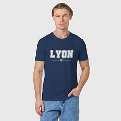 Футболка хлопковая мужская Lyon Football Club Классика, цвет: тёмно-синий — фото 2