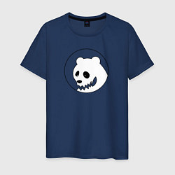 Футболка хлопковая мужская Смешной медведь с зубами, цвет: тёмно-синий