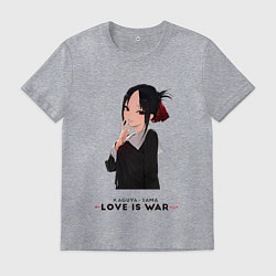 Футболка хлопковая мужская Love is war Синомия Госпожа Кагуя, цвет: меланж