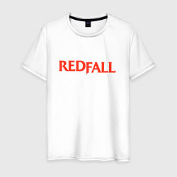 Футболка хлопковая мужская Redfall logo, цвет: белый