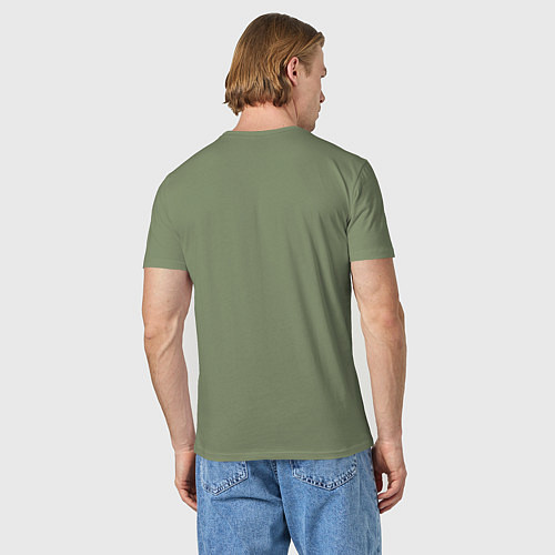 Мужская футболка SANTA CLAUS WITH A DEER / Авокадо – фото 4