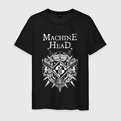 Футболка хлопковая мужская Machine Head арт, цвет: черный