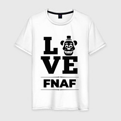 Футболка хлопковая мужская FNAF Love Classic, цвет: белый