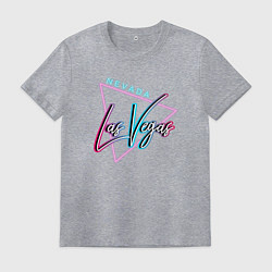 Футболка хлопковая мужская Лас Вегас Невада, цвет: меланж