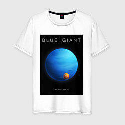 Футболка хлопковая мужская Blue Giant Голубой Гигант Space collections, цвет: белый