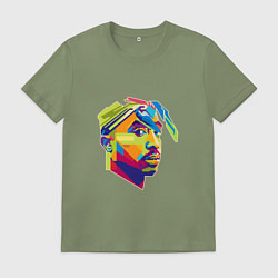 Футболка хлопковая мужская 2PAC Style, цвет: авокадо