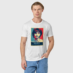 Футболка хлопковая мужская Stranger Things Майк, цвет: белый — фото 2