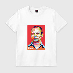 Футболка хлопковая мужская Flea - RHCP, цвет: белый