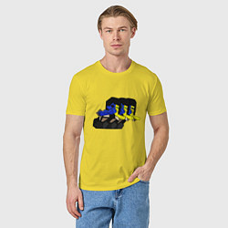 Футболка хлопковая мужская Ena vomit, цвет: желтый — фото 2