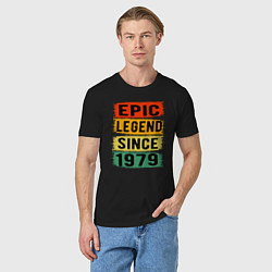Футболка хлопковая мужская Эпическая легенда 1979, цвет: черный — фото 2
