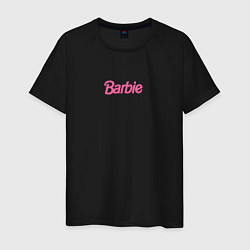 Футболка хлопковая мужская Barbie mini logo, цвет: черный