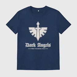 Футболка хлопковая мужская Темные ангелы лого винтаж, цвет: тёмно-синий