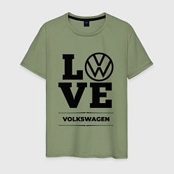Футболка хлопковая мужская Volkswagen Love Classic, цвет: авокадо