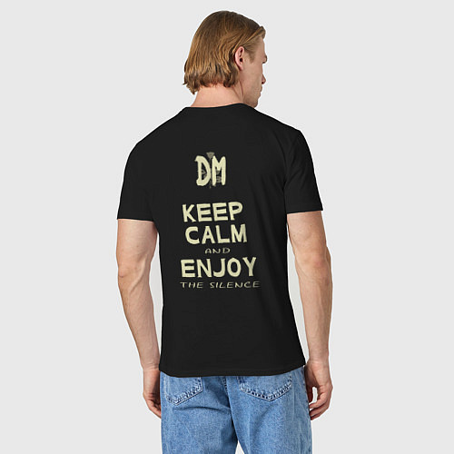 Мужская футболка Keep Calm and Enjoy the Silence - Depeche Mode / Черный – фото 4
