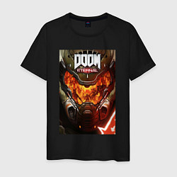 Футболка хлопковая мужская Doom eternal - poster, цвет: черный
