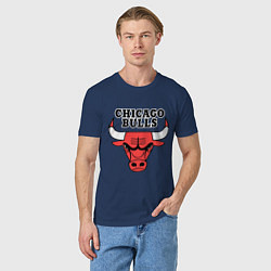 Футболка хлопковая мужская Chicago Bulls, цвет: тёмно-синий — фото 2