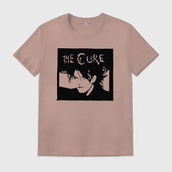 Футболка хлопковая мужская The Cure Роберт Смит, цвет: пыльно-розовый