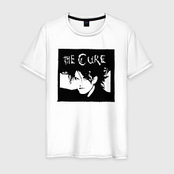 Футболка хлопковая мужская The Cure Роберт Смит, цвет: белый