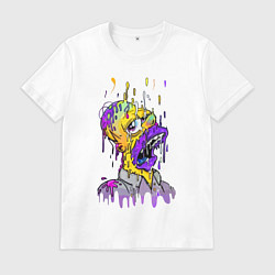 Футболка хлопковая мужская Гомер Симпсон - стилизация, цвет: белый