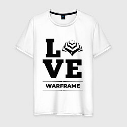 Футболка хлопковая мужская Warframe love classic, цвет: белый