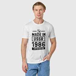 Футболка хлопковая мужская Made in USSR 1986 limited edition, цвет: белый — фото 2