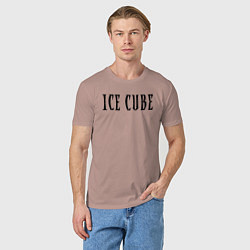 Футболка хлопковая мужская Ice Cube - logo, цвет: пыльно-розовый — фото 2