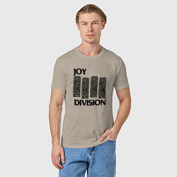 Футболка хлопковая мужская Joy Division - rock, цвет: миндальный — фото 2