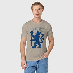 Футболка хлопковая мужская FC Chelsea Lion, цвет: миндальный — фото 2