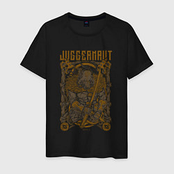 Футболка хлопковая мужская Juggernaut арт, цвет: черный