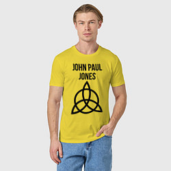 Футболка хлопковая мужская John Paul Jones - Led Zeppelin - legend, цвет: желтый — фото 2