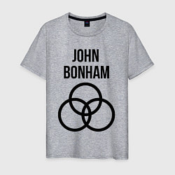 Футболка хлопковая мужская John Bonham - Led Zeppelin - legend, цвет: меланж