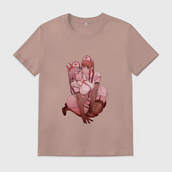 Футболка хлопковая мужская Makima & Power, цвет: пыльно-розовый