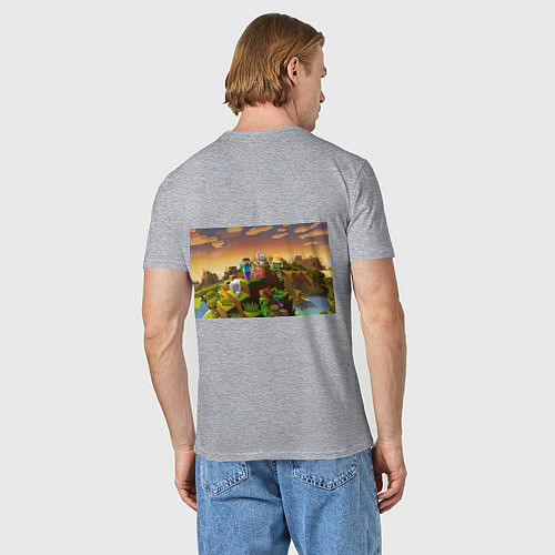 Мужская футболка Константин Minecraft / Меланж – фото 4