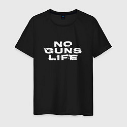 Футболка хлопковая мужская No Guns Life лого, цвет: черный